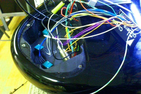 Wiring preamp module system on bass
