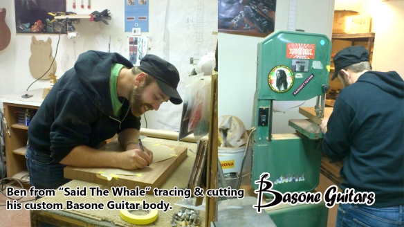 Said The Whale frontman helps building his custom guitar