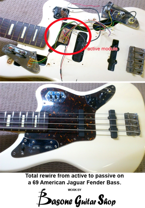 Fender bass Passive to Active total rewire
